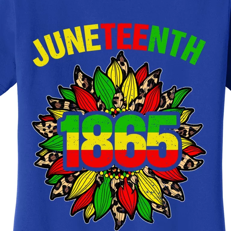 Sunflower Celebrates Black African American Juneteenth 1865 Gift Women's T-Shirt