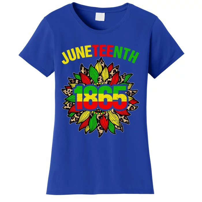 Sunflower Celebrates Black African American Juneteenth 1865 Gift Women's T-Shirt