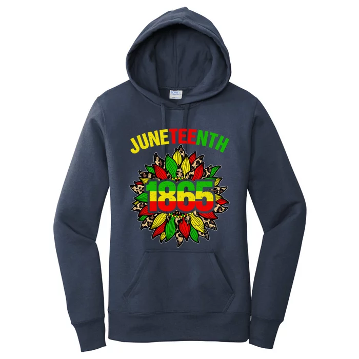 Sunflower Celebrates Black African American Juneteenth 1865 Gift Women's Pullover Hoodie