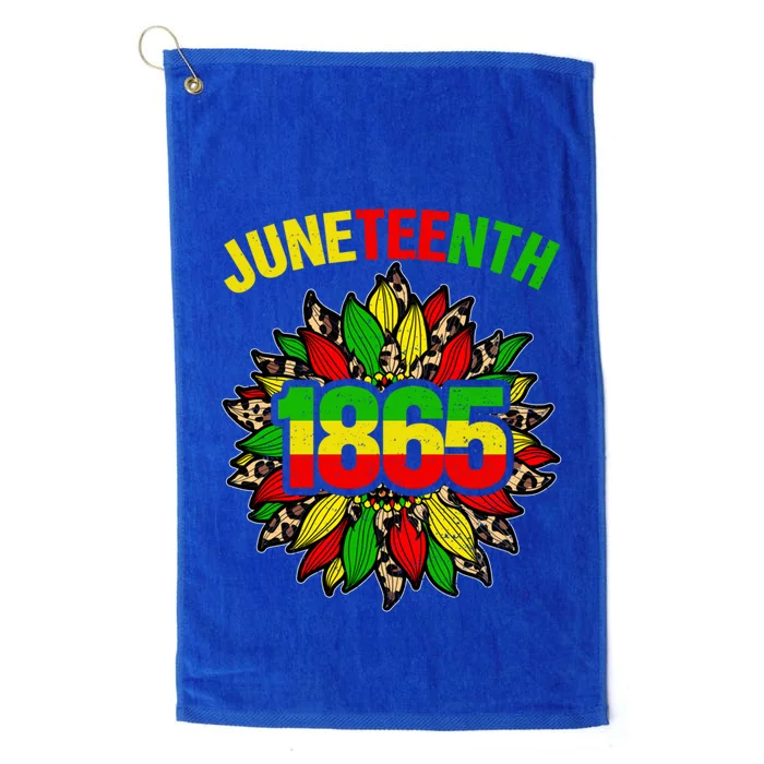 Sunflower Celebrates Black African American Juneteenth 1865 Gift Platinum Collection Golf Towel