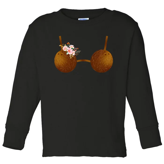 Summer Coconut Bra Halloween Toddler Long Sleeve Shirt