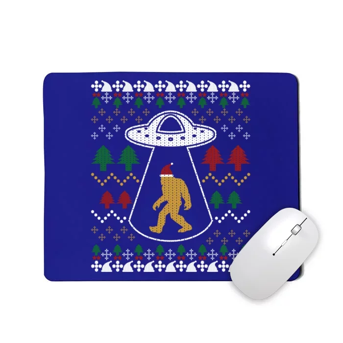 Santa Claus Bigfoot Ufo Sasquatch Ugly Christmas Sweater Gift Mousepad