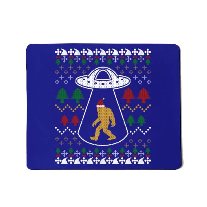 Santa Claus Bigfoot Ufo Sasquatch Ugly Christmas Sweater Gift Mousepad