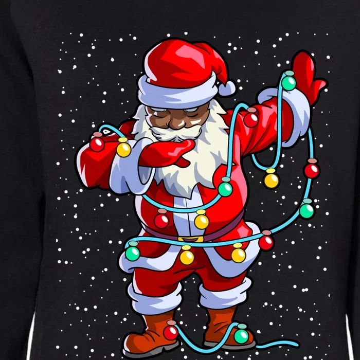 Santa Claus Black Christmas Afro African American Xmas Gift Womens California Wash Sweatshirt