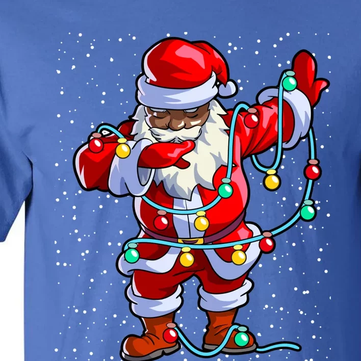 Santa Claus Black Christmas Afro African American Xmas Gift Tall T-Shirt