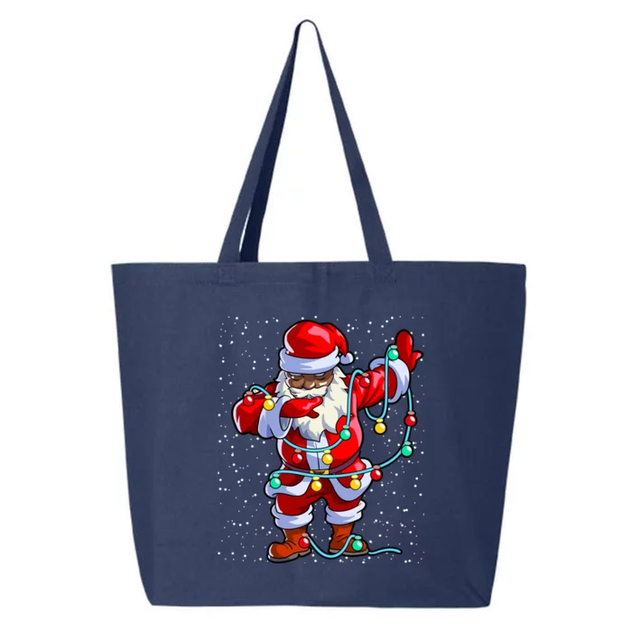 Santa Claus Black Christmas Afro African American Xmas Gift 25L Jumbo Tote