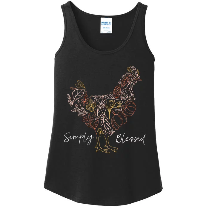 Simply Chicken Blessed Ladies Essential Tank