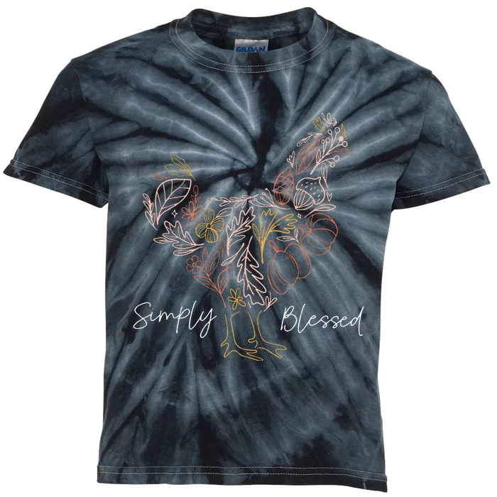 Simply Chicken Blessed Kids Tie-Dye T-Shirt