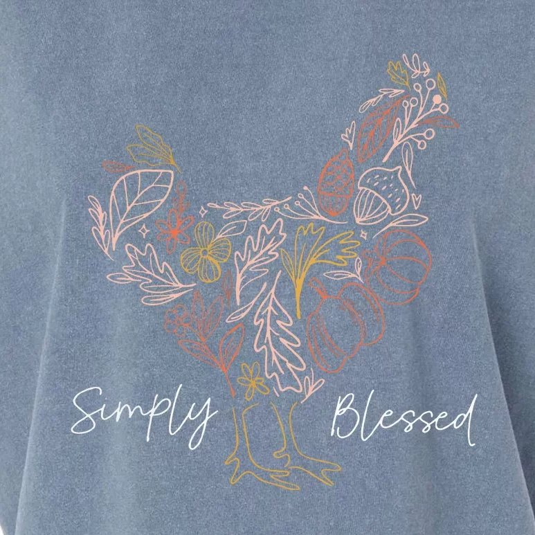 Simply Chicken Blessed Garment-Dyed Women's Muscle Tee