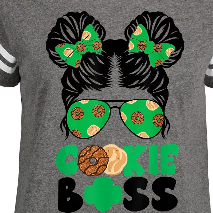 Scout Cookie Boss Kidlife Messy Bun Sunglasses Enza Ladies Jersey Football T-Shirt