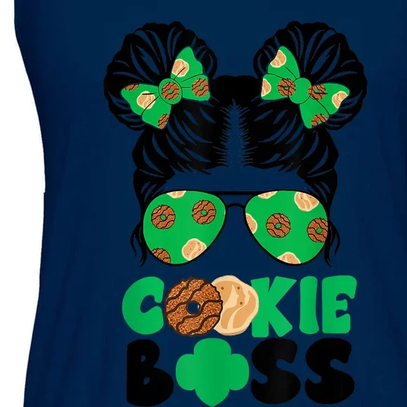 Scout Cookie Boss Kidlife Messy Bun Sunglasses Ladies Essential Flowy Tank