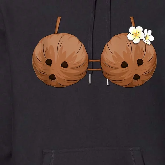 Summer Coconut Bra Halloween Costume Hawaii Aloha Beach Premium Hoodie