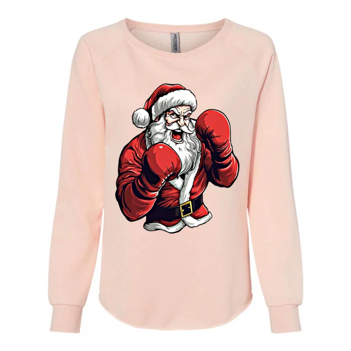 Santa Claus Boxing Funny Boxer Christmas Boxing Xmas Great Gift Womens California Wash Sweatshirt