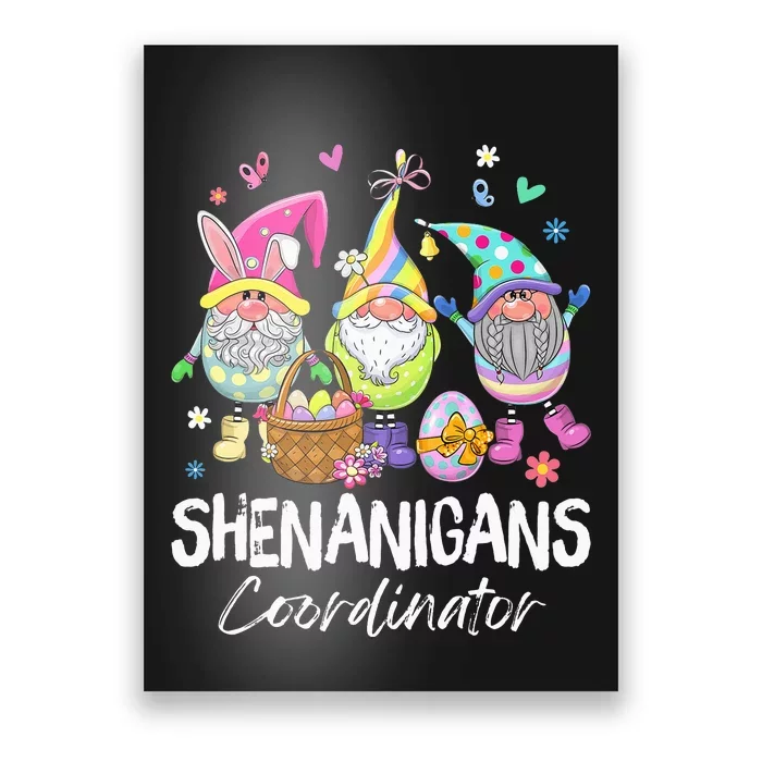 Shenanigan Coordinator Bunny Spring Hunt Eggs Happy Easter Poster