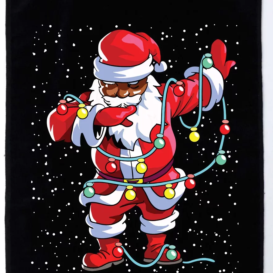 Santa Claus Black Christmas Afro African American Xmas Platinum Collection Golf Towel