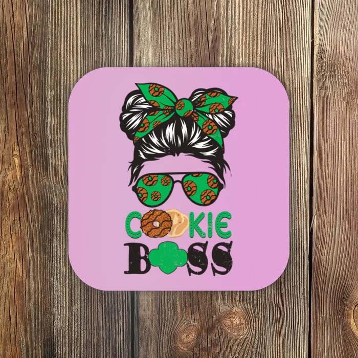 Scout Cookie Boss Girllife Messy Bun Sunglasses Coaster