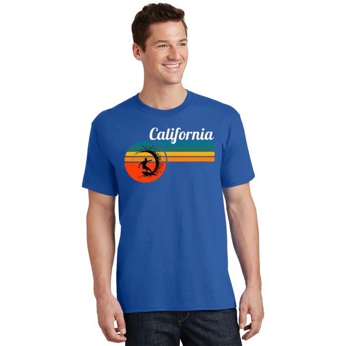 Surf California Beach Vintage Retro Surf T-Shirt