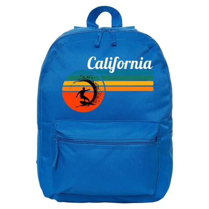 Surf California Beach Vintage Retro Surf 16 in Basic Backpack