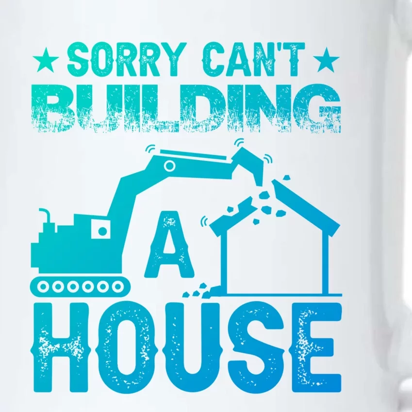 Sorry Cant Building A House Construction Worker Funny Gift Black Color Changing Mug