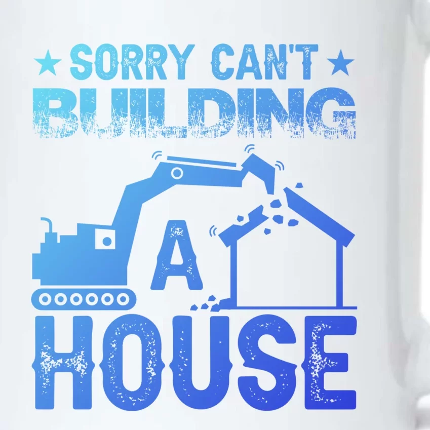 Sorry Cant Building A House Construction Worker Funny Gift Black Color Changing Mug