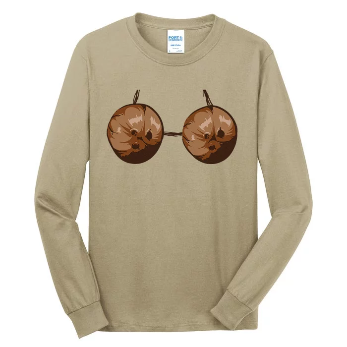 Summer Coconut Bra Halloween Costume Funny Tall Long Sleeve T-Shirt