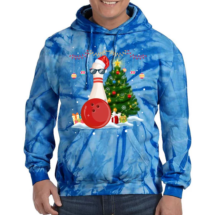 Sports Christmas Bowling Snow Bowling Cool Gift Tie Dye Hoodie