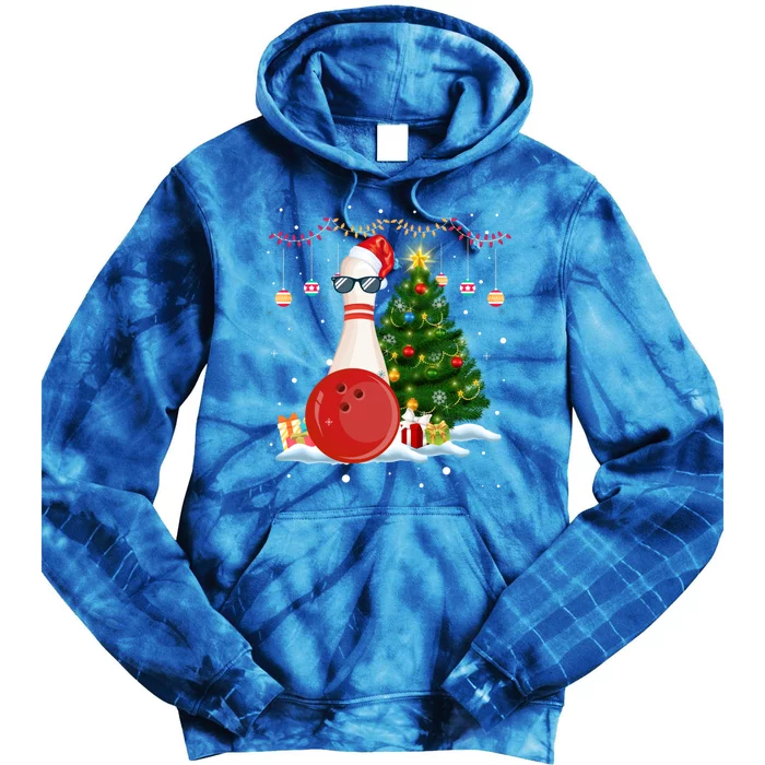 Sports Christmas Bowling Snow Bowling Cool Gift Tie Dye Hoodie