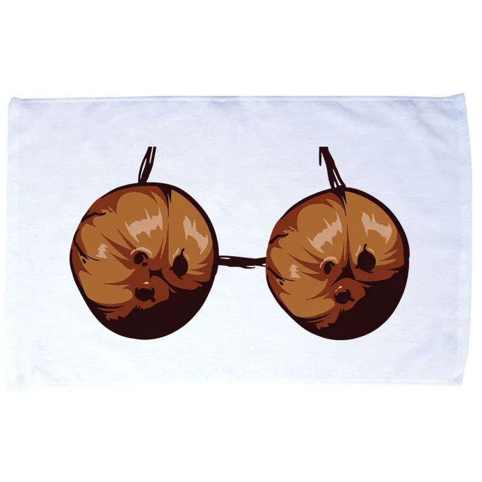 Summer Coconut Bra Halloween Costume Shirt Funny Outfit Gift Microfiber Hand Towel