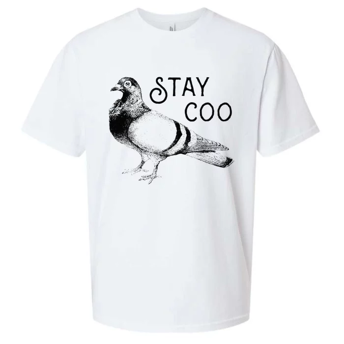 Stay Coo Bird Birding Funny Cool Pigeons Sueded Cloud Jersey T-Shirt