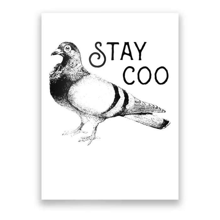 Stay Coo Bird Birding Funny Cool Pigeons Poster