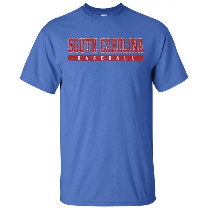 South Carolina Baseball Red Vintage Tall T-Shirt