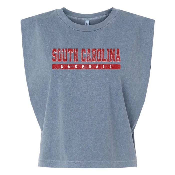 South Carolina Baseball Red Vintage Garment-Dyed Women's Muscle Tee