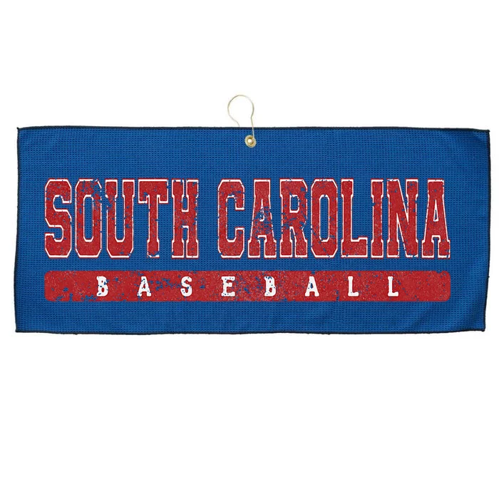 South Carolina Baseball Red Vintage Large Microfiber Waffle Golf Towel