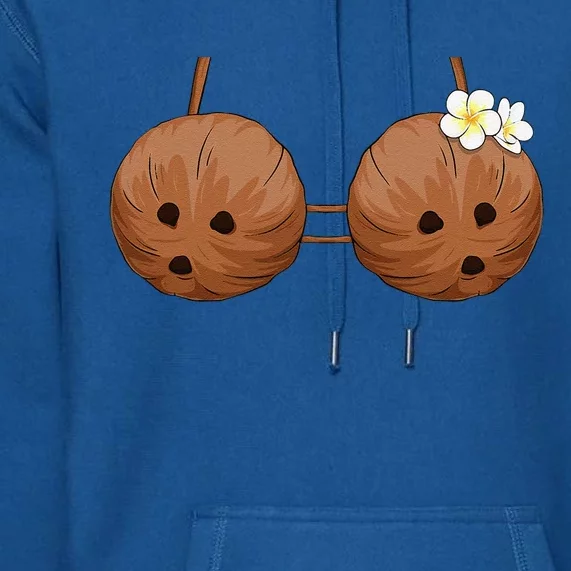 Summer Coconut Bra Halloween Costume Hawaii Aloha Beach Gift Premium Hoodie