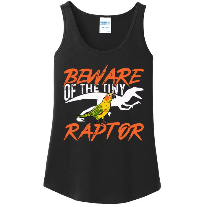 Sun Conure Beware Of The Tiny Raptor Parrot Bird Conure Ladies Essential Tank