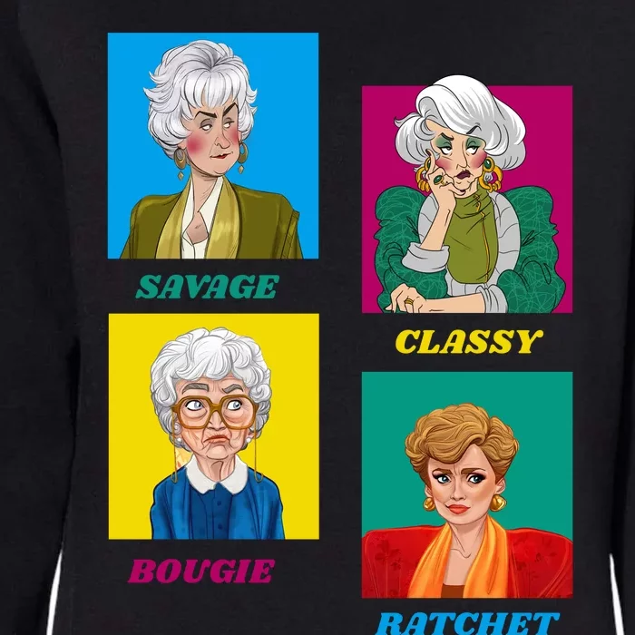 Savage Classy Bougie Golden Womens California Wash Sweatshirt