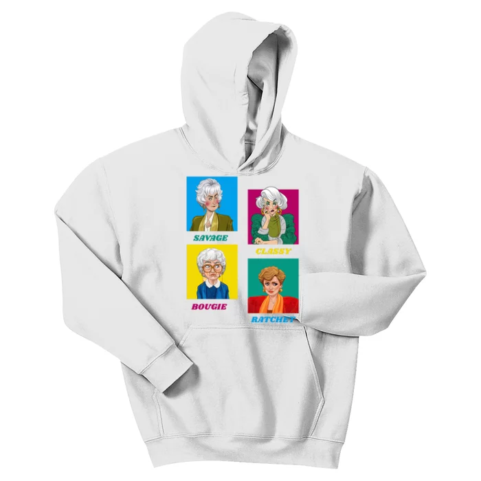 Savage Classy Bougie Golden Kids Hoodie