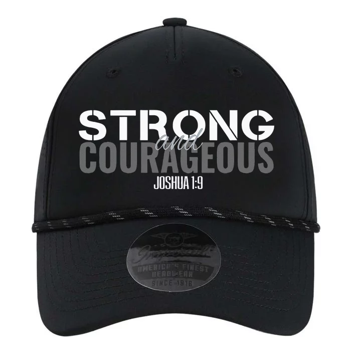 Strong & Courageous Bible Verse Tee For Women Men Christian Performance The Dyno Cap