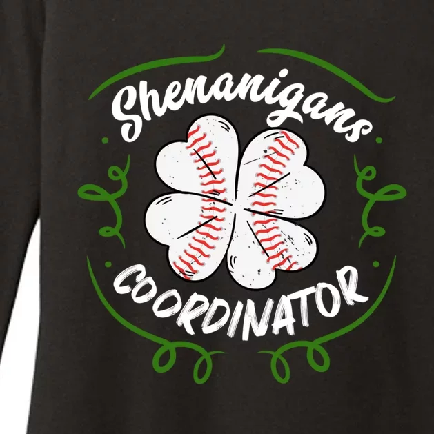 Shenanigans Coordinator Baseball Shamrock St Patricks Day Funny Gift Womens CVC Long Sleeve Shirt