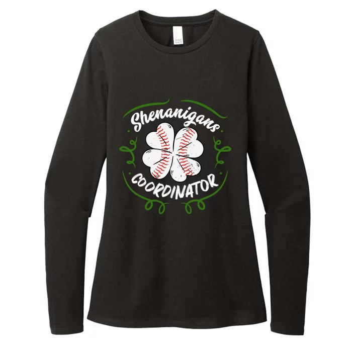 Shenanigans Coordinator Baseball Shamrock St Patricks Day Funny Gift Womens CVC Long Sleeve Shirt