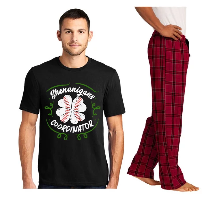 Shenanigans Coordinator Baseball Shamrock St Patricks Day Funny Gift Pajama Set