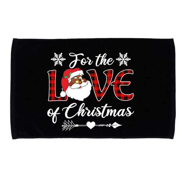 Santa Claus Black Xmas Santa Afro African American Proud Cool Gift Microfiber Hand Towel