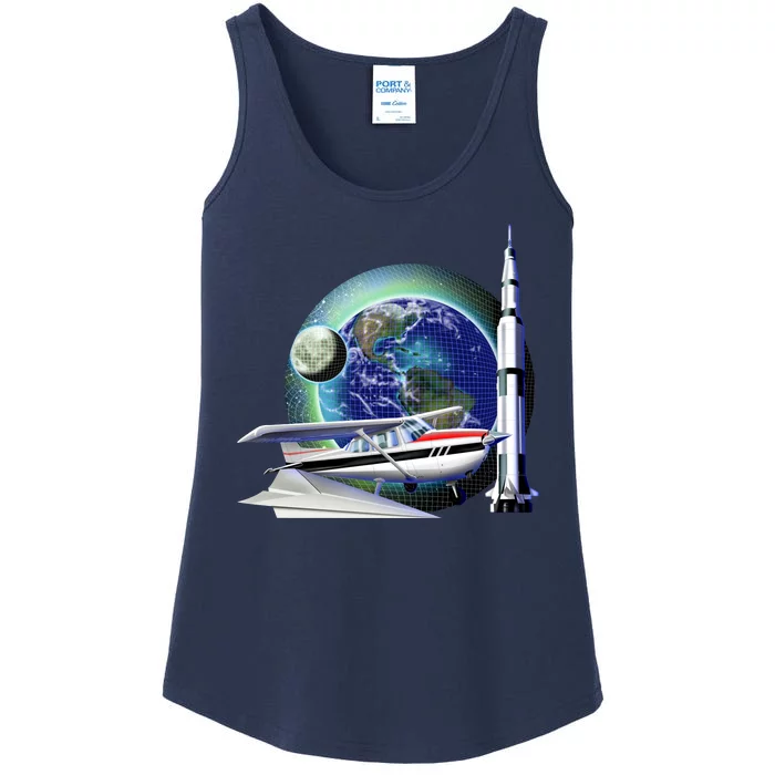 Science Club Blast Off Ladies Essential Tank