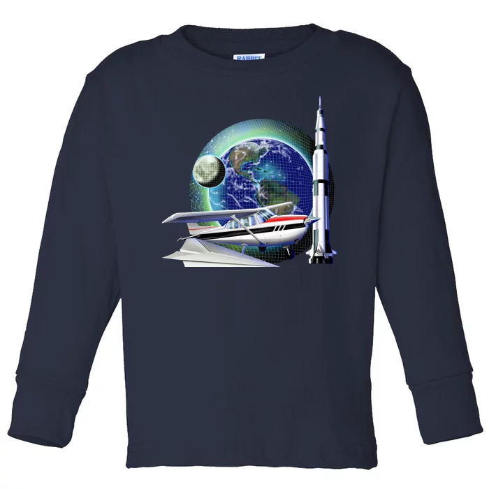 Science Club Blast Off Toddler Long Sleeve Shirt