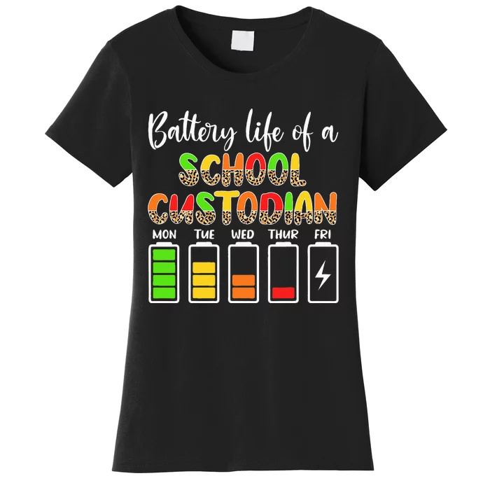 School Custodian Battery Life School Janitor Women's T-Shirt