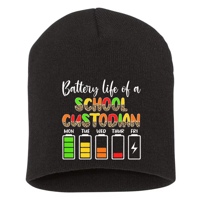 School Custodian Battery Life School Janitor Short Acrylic Beanie