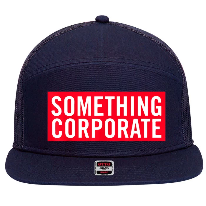 Something Corporate Band Logo 7 Panel Mesh Trucker Snapback Hat