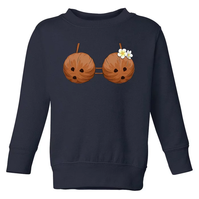 Summer Coconut Bra Halloween Hawaii Toddler Sweatshirt