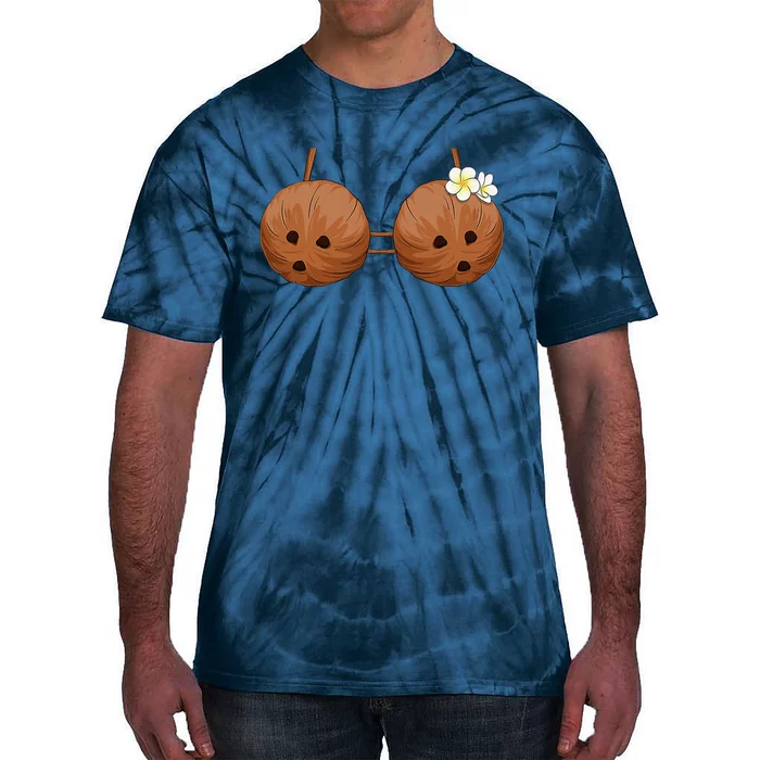 Summer Coconut Bra Halloween Hawaii Tie-Dye T-Shirt