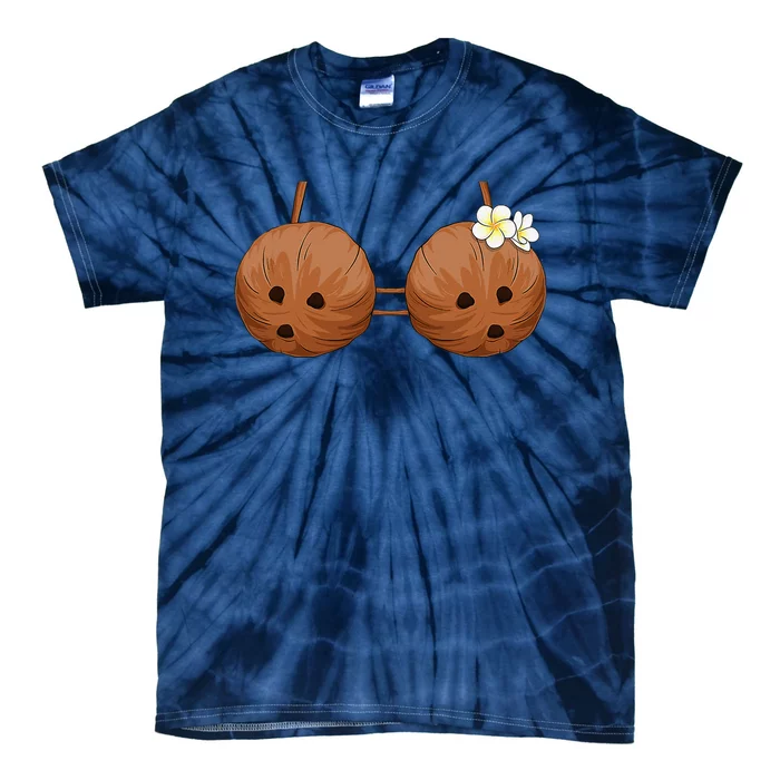 Summer Coconut Bra Halloween Hawaii Tie-Dye T-Shirt